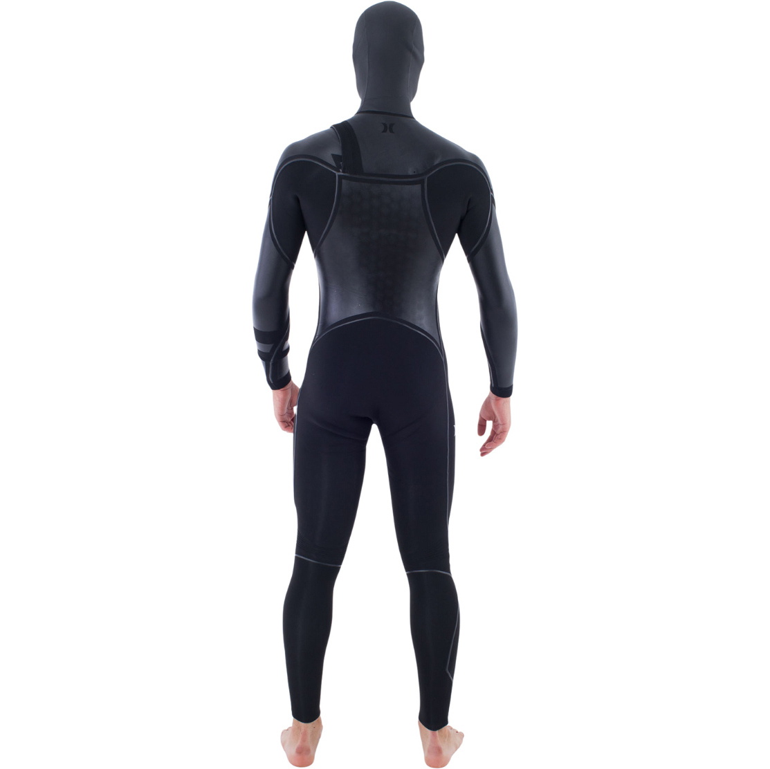 2025 Hurley Da Uomo Max 5/3+mm Con Cappuccio Chest Zip Muta MFS0011503 - Black